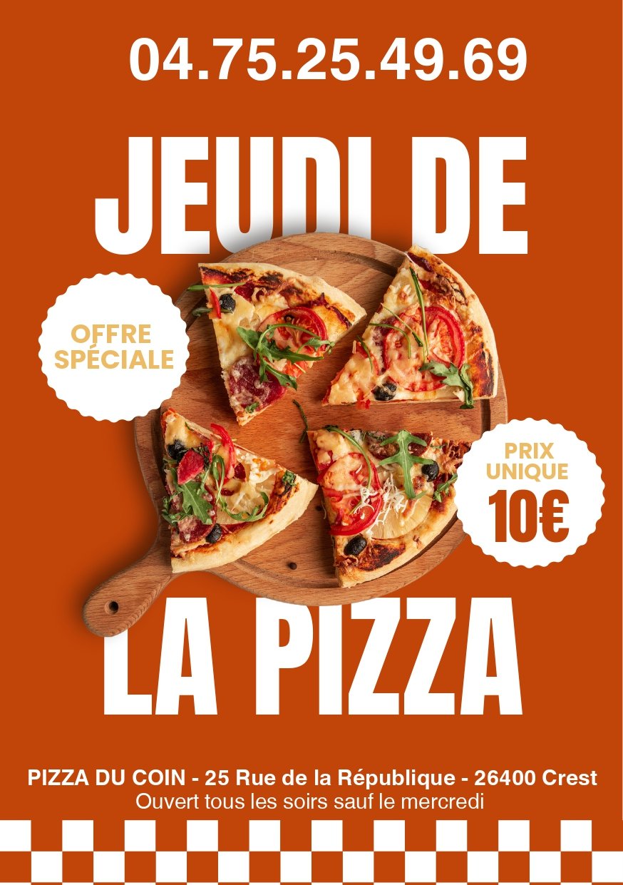 Toutes nos pizzas à 10€ !